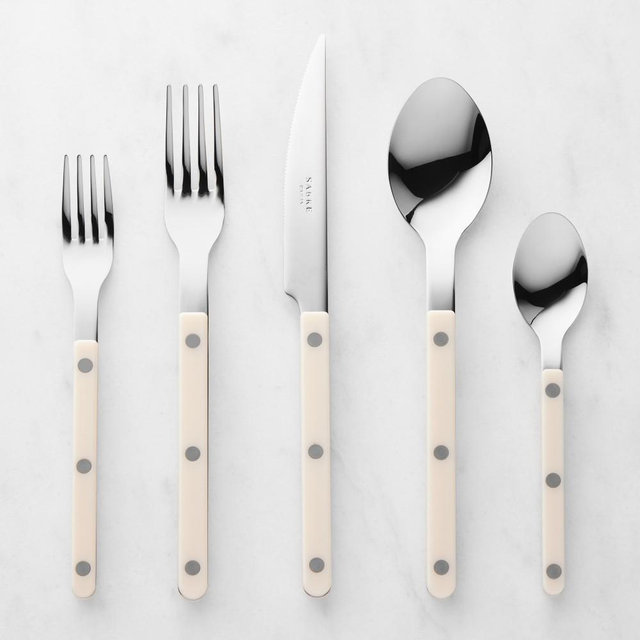 Sabre Bistrot 20-Piece Flatware Set, Ivory