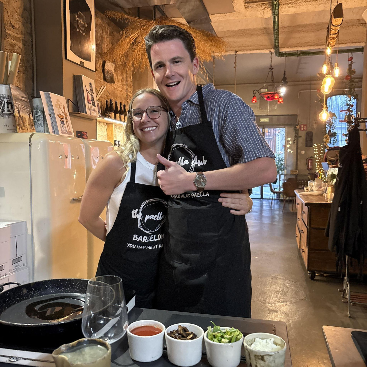 Barcelona cooking class - our paella wasn't the only thing that was cooked.