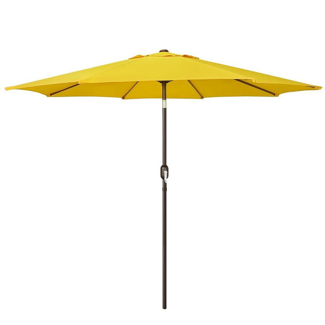 Blissun 9' Outdoor Patio Umbrella, Outdoor Table Umbrella, Yard Umbrella, Market Umbrella with 8 Sturdy Ribs, Push Button Tilt and Crank