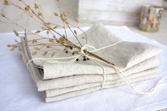 Linen Napkin Set - Vintage Jean - Set of 8