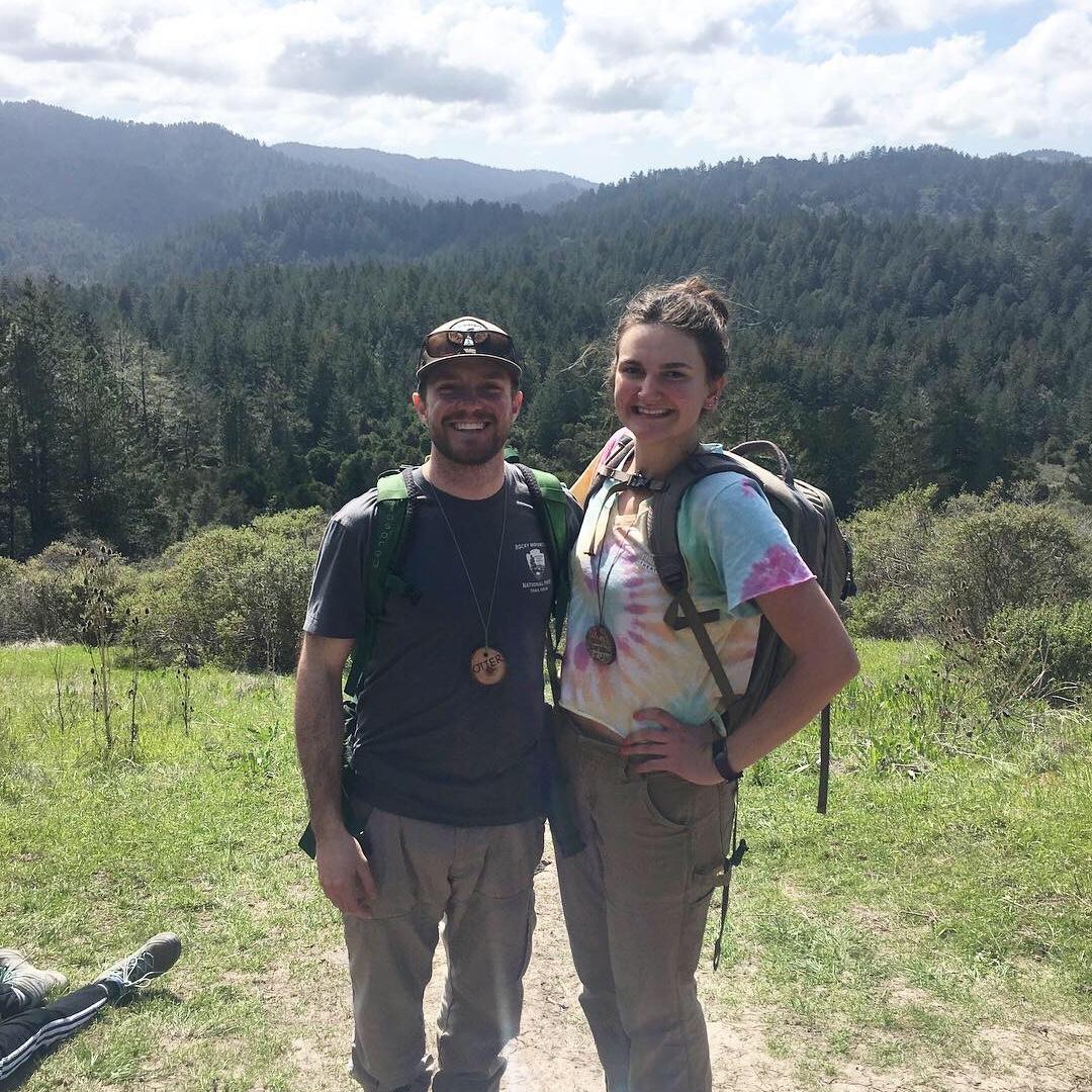 Blake aka "Otter" visiting Cierra "Alpenglow" in the Santa Cruz Mountains when she worked as a science camp counselor.