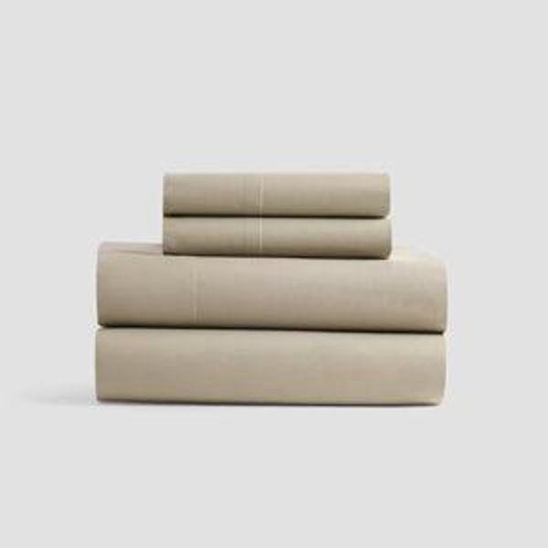 Classic Organic Percale Sheet Set in Toffee