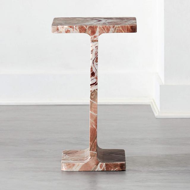 Beam Pink Marble Side Table