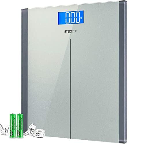 Etekcity Digital Body Weight Bathroom Scale with Step-On Technology, 400 Lb, Body Tape Measure Included