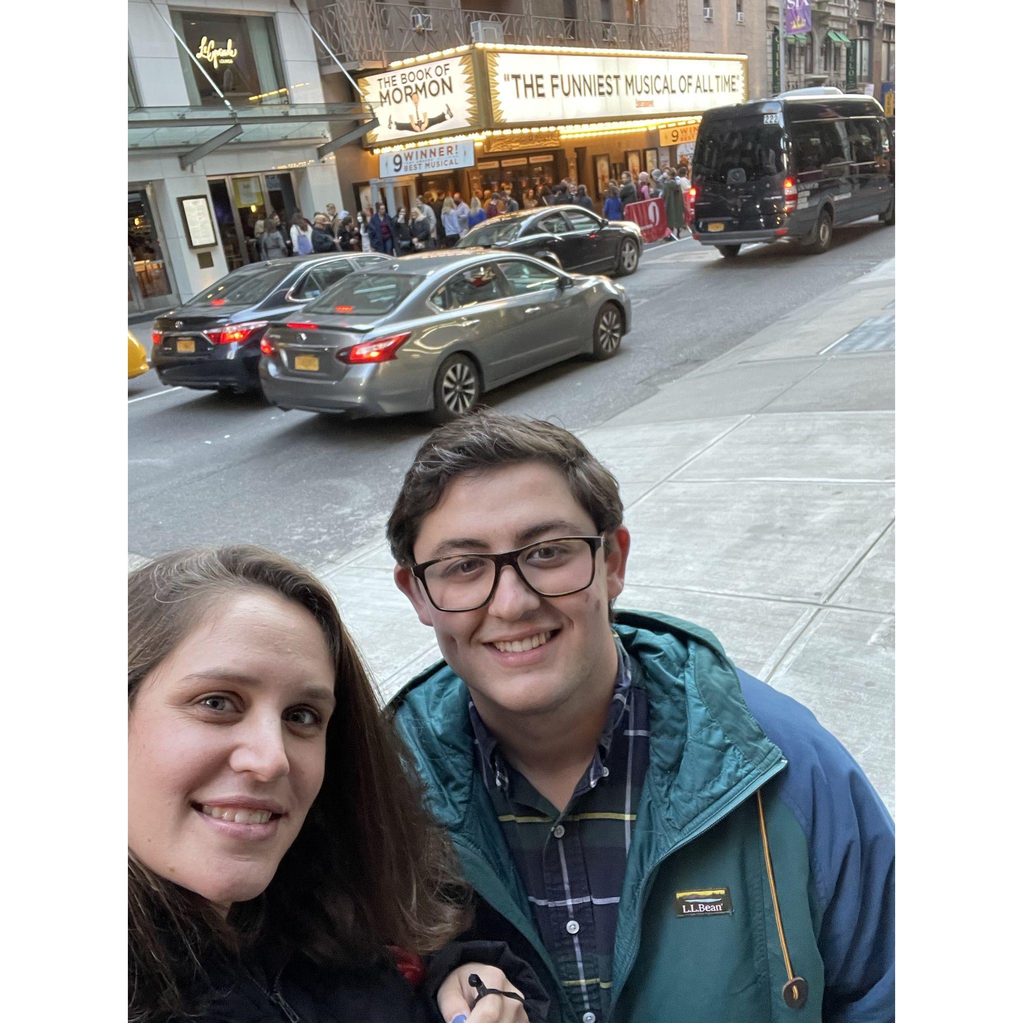 November 2021. The most expensive tickets I’ll ever pay for - NYC Broadway.