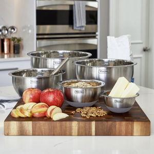 Viking 10-Piece Stainless Steel Mixing, Prep and Serving Bowl Set, Color Grey