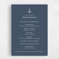 Blue Wedding Program - Providence