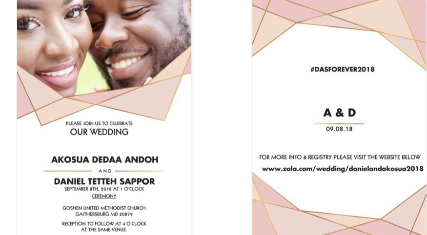 The Wedding Website of AKOSUA D. ANDOH and DANIEL T. SAPPOR