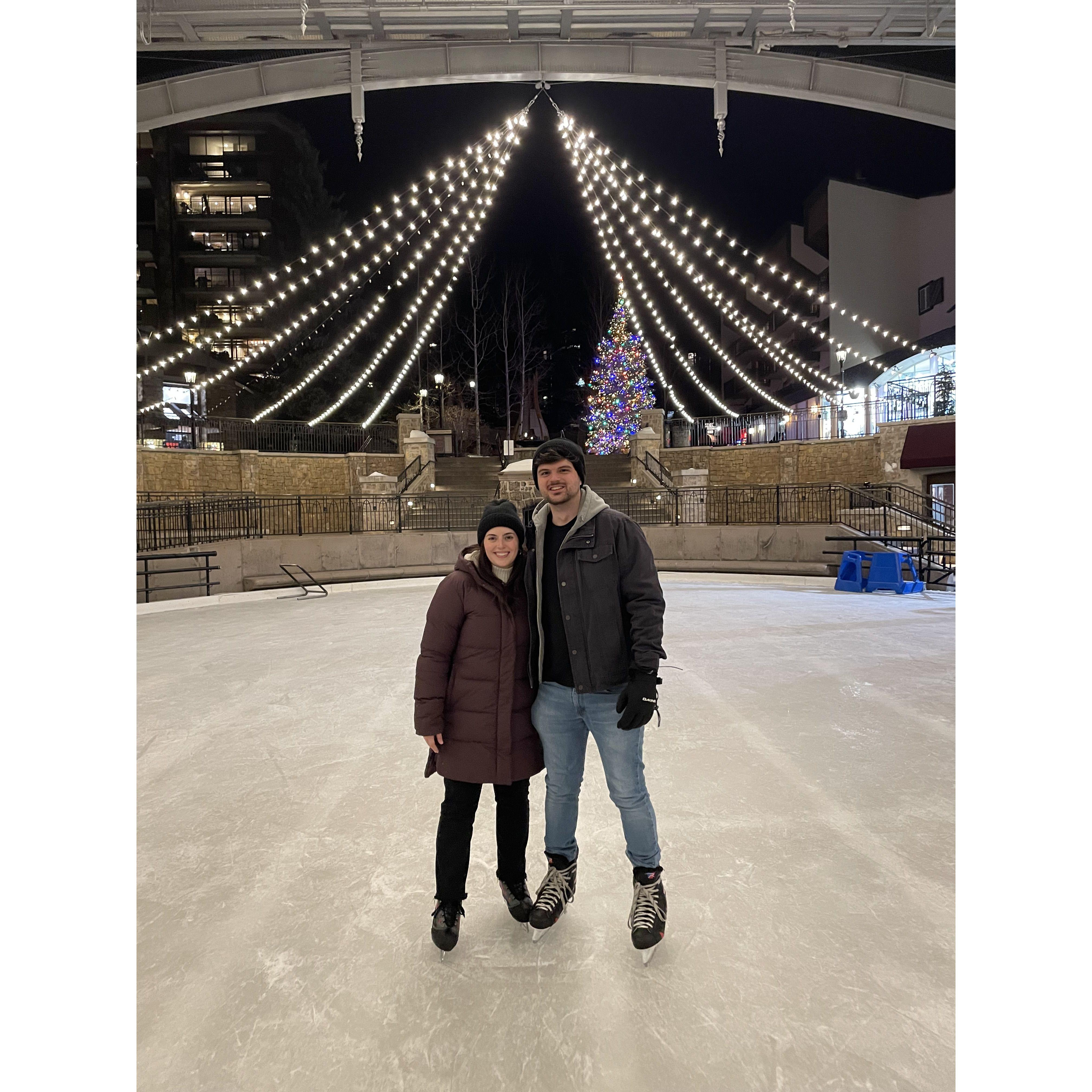 Ice skating in Vail, Colorado