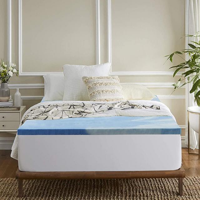 Sleep Innovations Cooling Gel Memory Foam Mattress Topper, King, 3 Inches