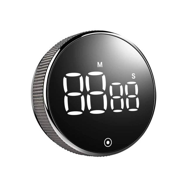 Link LED Modern Knob Rotation Kitchen Timer Large Display Timer Magnetic Back Great For Baking Classrooms Fitness Studying Easy For Kids & Seniors