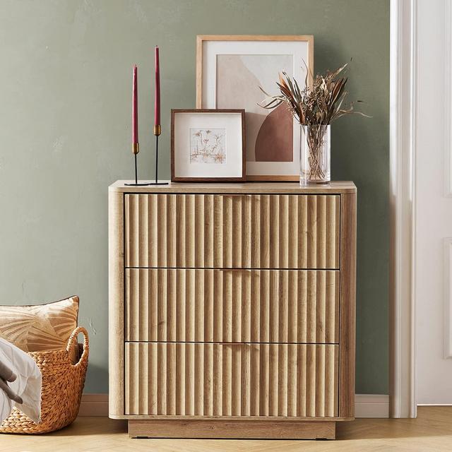 mopio Brooklyn 3 Drawer Dresser in Oak