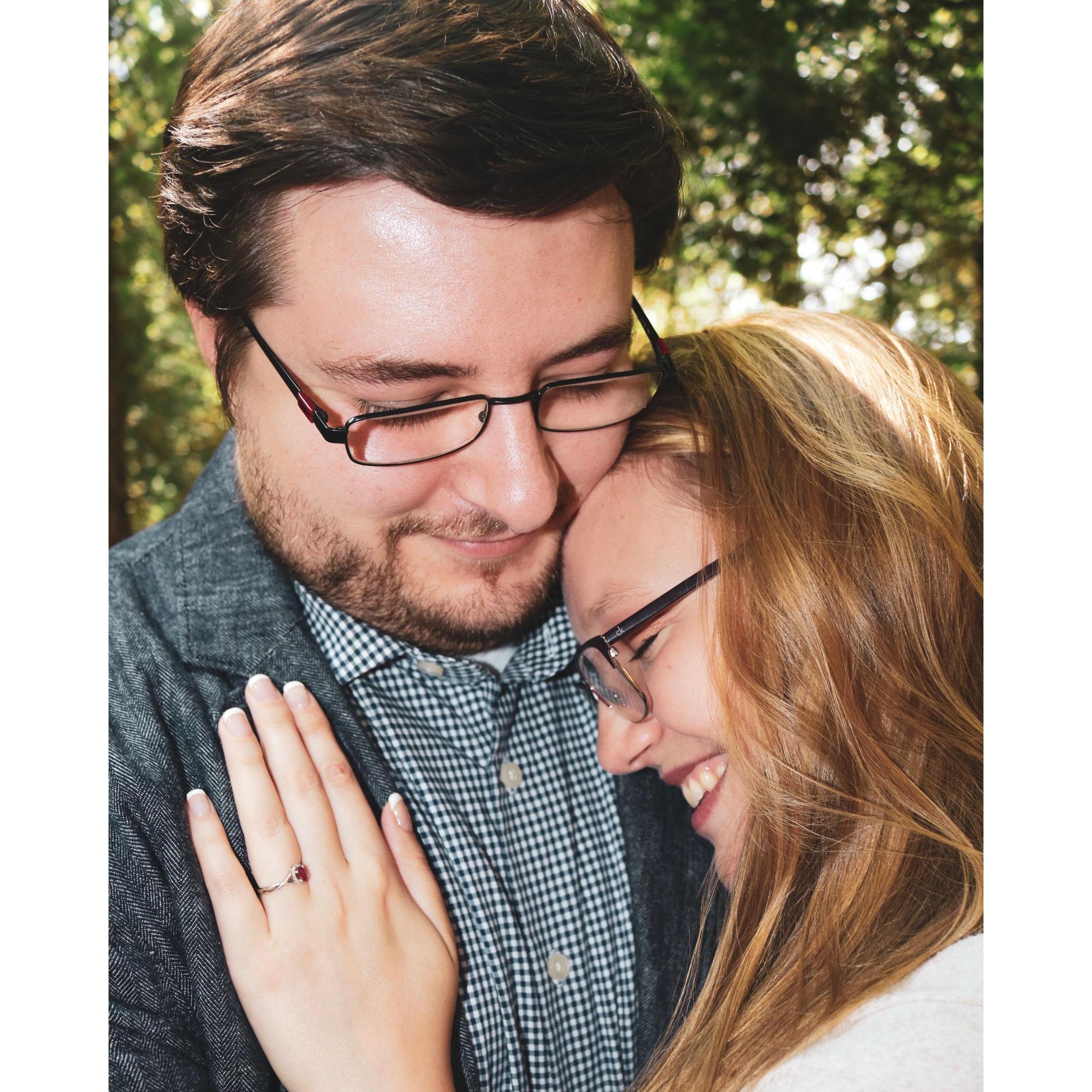 Adam and Corynne have been engaged since July 18, 2019. He proposed during their trip to Washington D.C. over the summer.