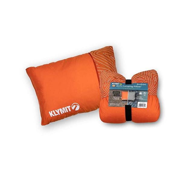 Klymit Drift Camping Pillow, Reversible Cover for Travel and Sleep, Shredded Memory Foam Comfort with Durable Shell