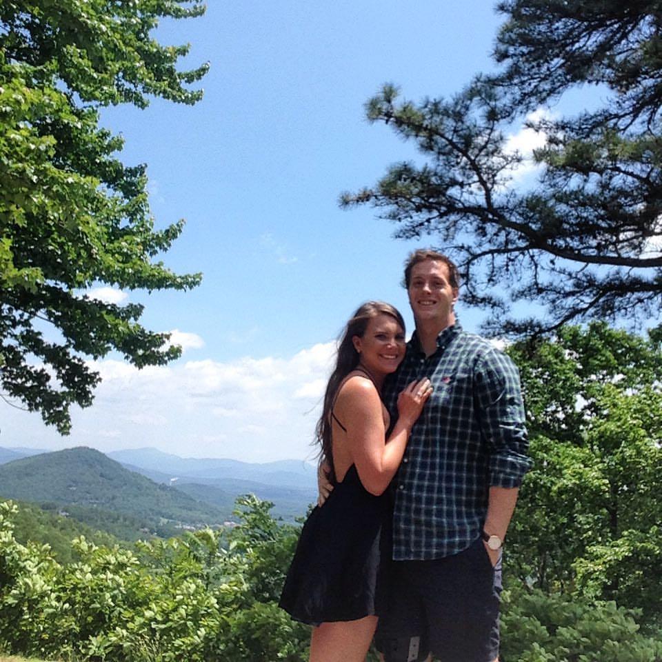 Right after we officially started dating - one of our favorite overlooks on the parkway.