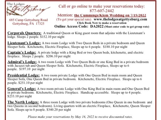 The Wedding Website of Danielle Cummings and Andrew Klem
