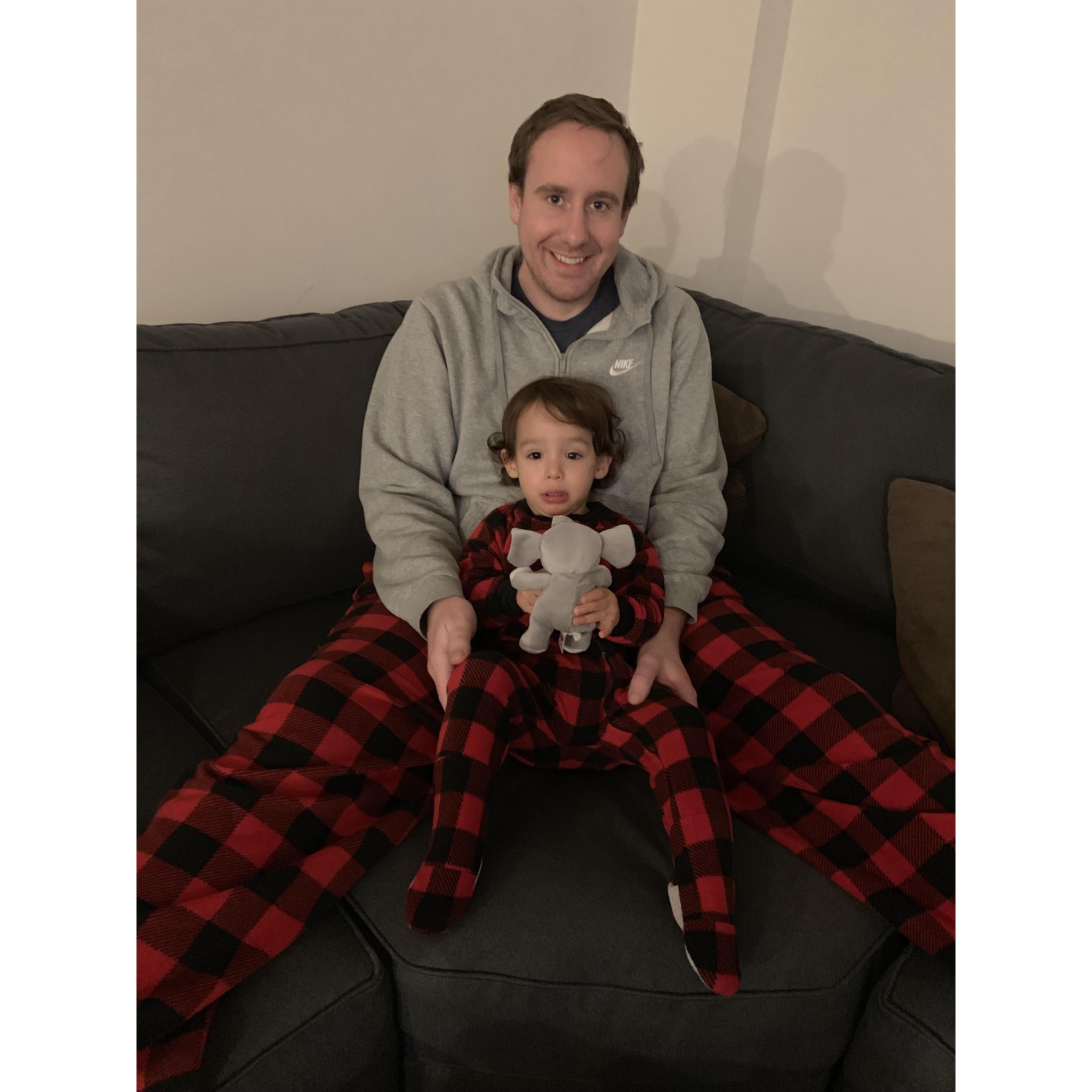 Nephew Love:) Danial & Anthony modeling winter PJ's