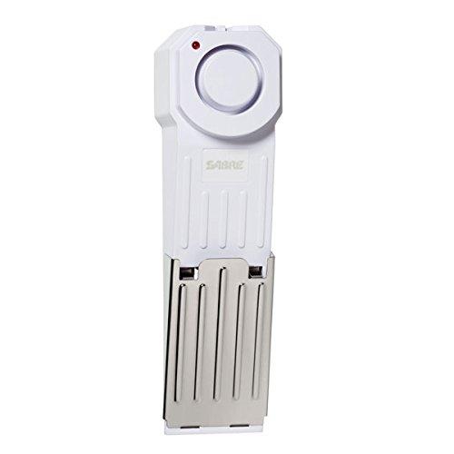 SABRE Wedge Door Stop Security Alarm with 120 dB Siren or SABRE Home Series Adjustable Door Security Bar - Great for Home, Travel, Apartment or Dorm