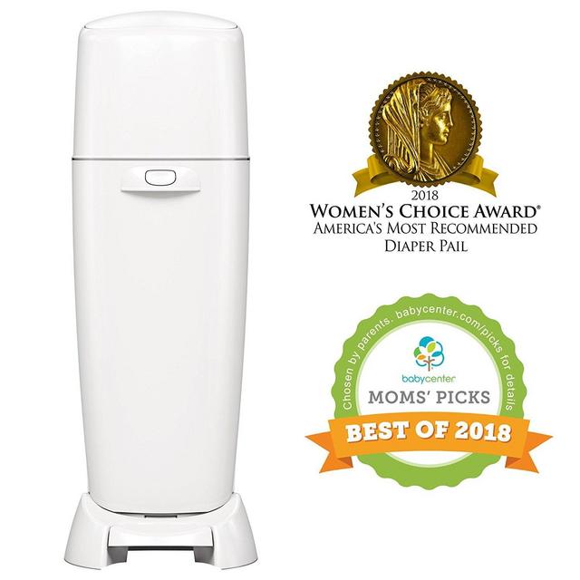 Playtex Diaper Genie Complete Assembled Diaper Pail with Odor Lock Technology & 1 Full Size Refill, White (1 Pail and 1 Refill per Unit)