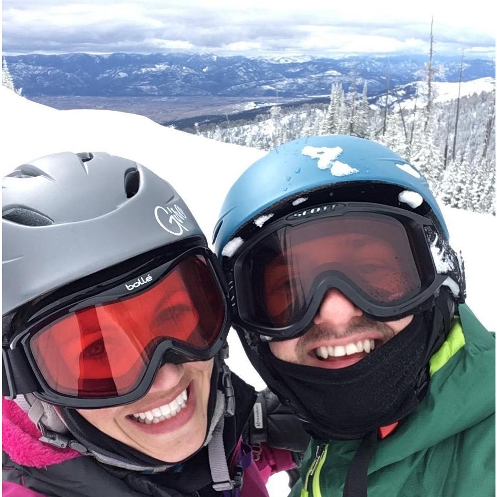 This is snapped right after Brian ate it while learning how to ski. Turns out downhill is an uphill battle