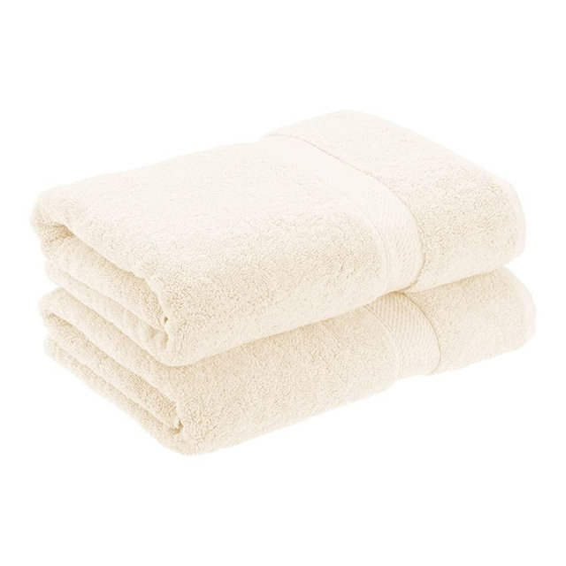 SUPERIOR Solid Egyptian Cotton 2-Piece Bath Towel Set