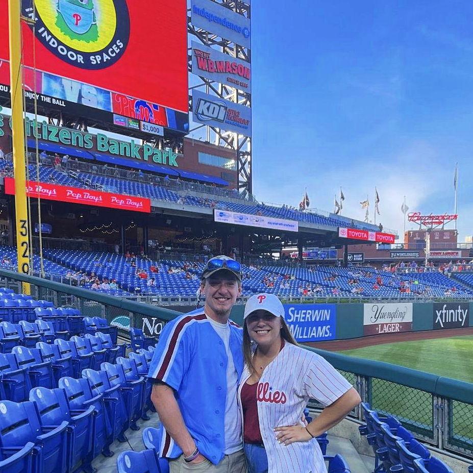 One of the many Phillies games together! GO PHILLS!
