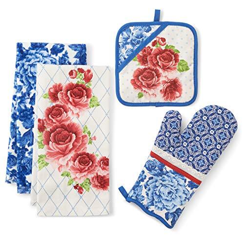 The Pioneer Woman "Heritage Floral Oven Mitt Pot Holder and Kitchen Towel Set