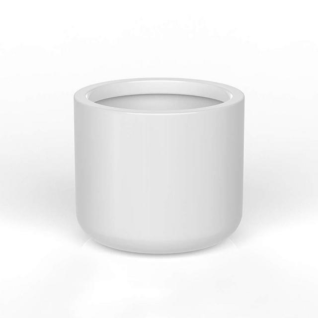 MUDEELA Flower Pot with Drainage Hole & Plugs, 10 inch Plant Pot Indoor Outdoor, Modern Garden Planter, Made of Resin, Lightweight but Durable, White, 10 x 6.7 inch (D x H)