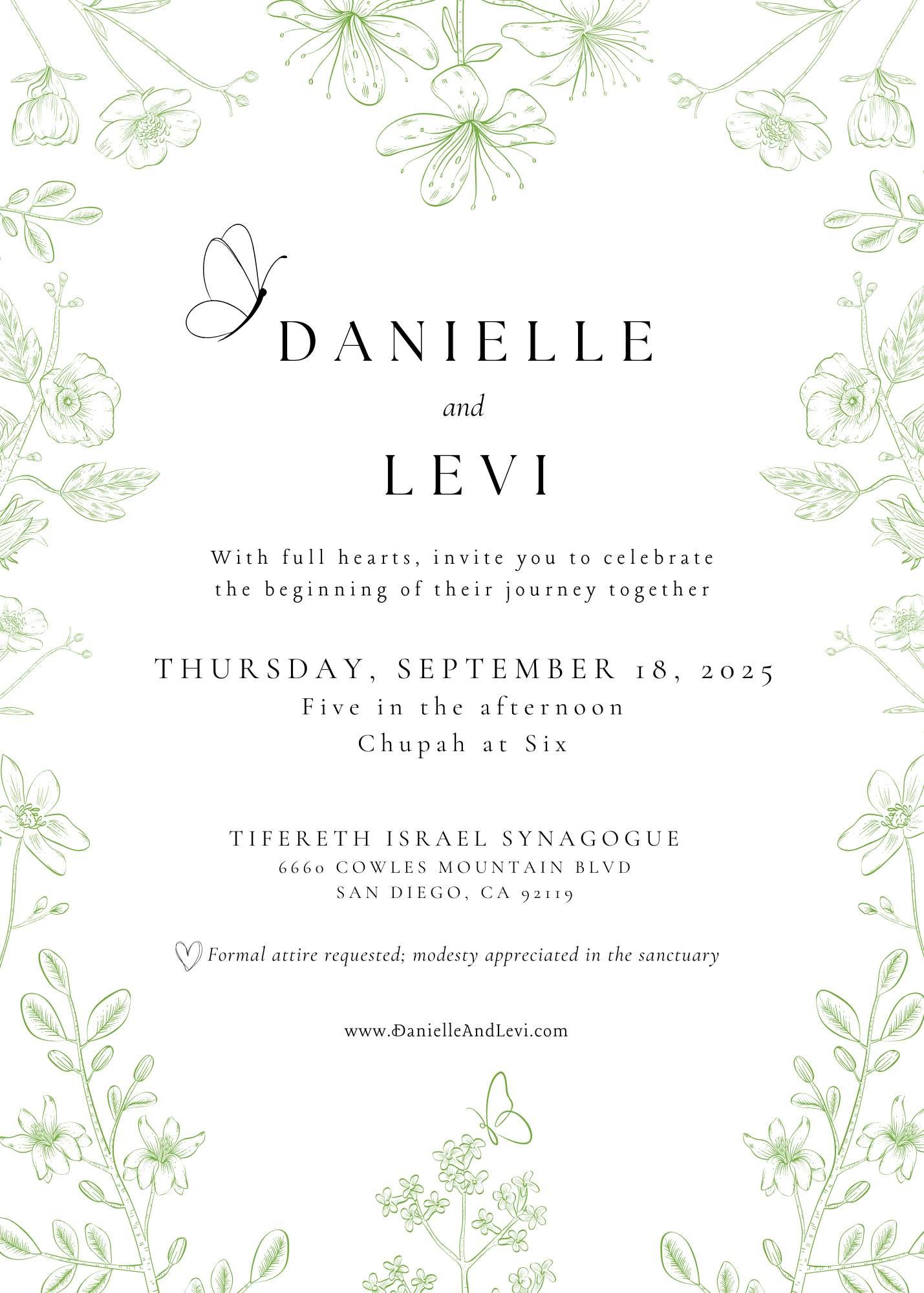The Wedding Website of Levi Nash and Danielle Gabay