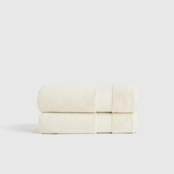 Turkish Ultra Plush Bath Towel (Set of 2) - Ivory