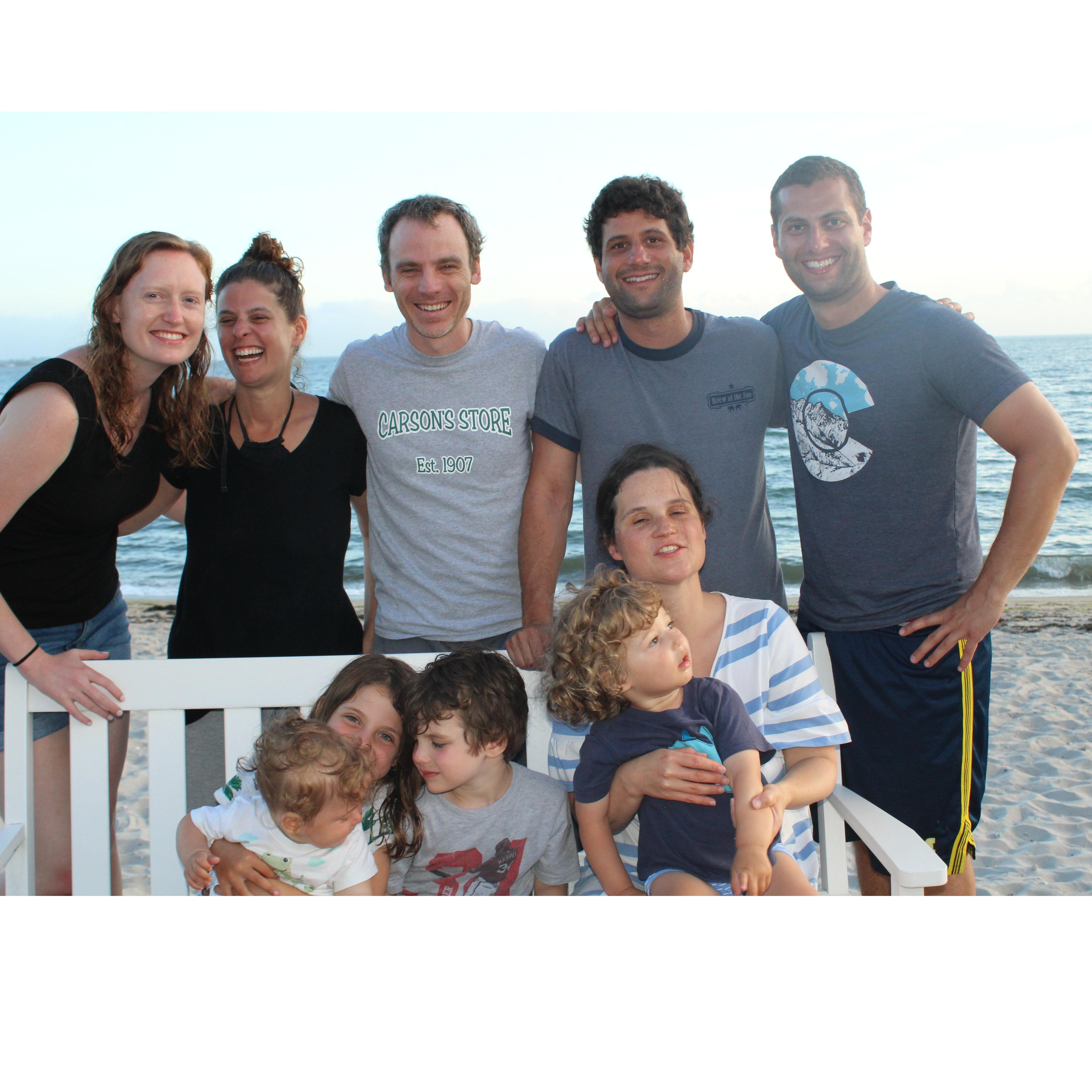 The Leikin's & Co at the Beach! (never quite got everyone looking at the camera) - August 2018