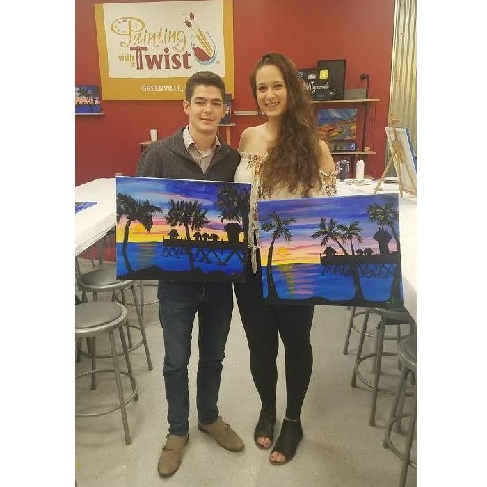 Another favorite date night activity. This was for the first Valentine's day we celebrated in South Carolina