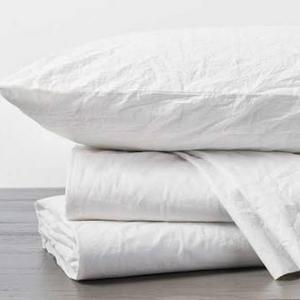 COYUCHI  Organic Crinkled Percale 4-Piece Sheet Set - King