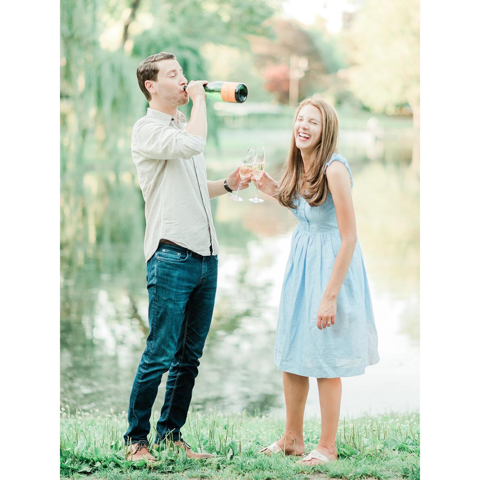 Candid from our summer engagement shoot in Boston Public Garden
Photographer: Christina Tooley