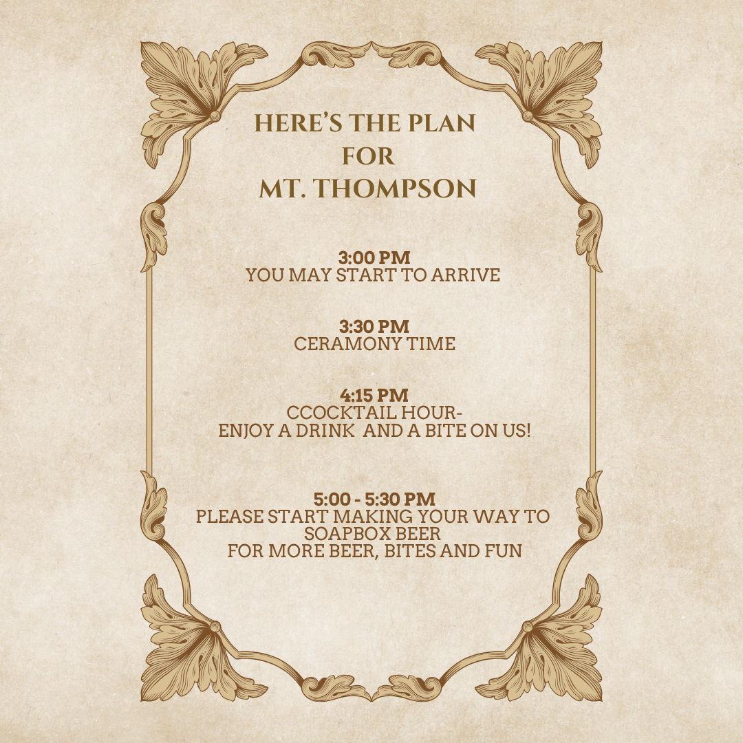 Ceremony Schedule
