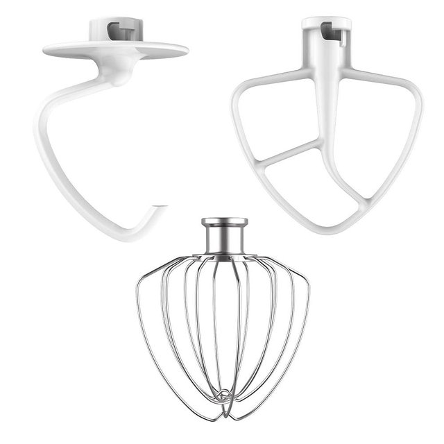 EZATO 3 Pieces Baking Mixers Accessories for KitchenAid, for KitchenAid 4.5-5QT Tilt-Head Stand Mixers, Stainless Steel K45WW & Enameled K45DH & Enameled K45B Replacement, Dishwasher Safe