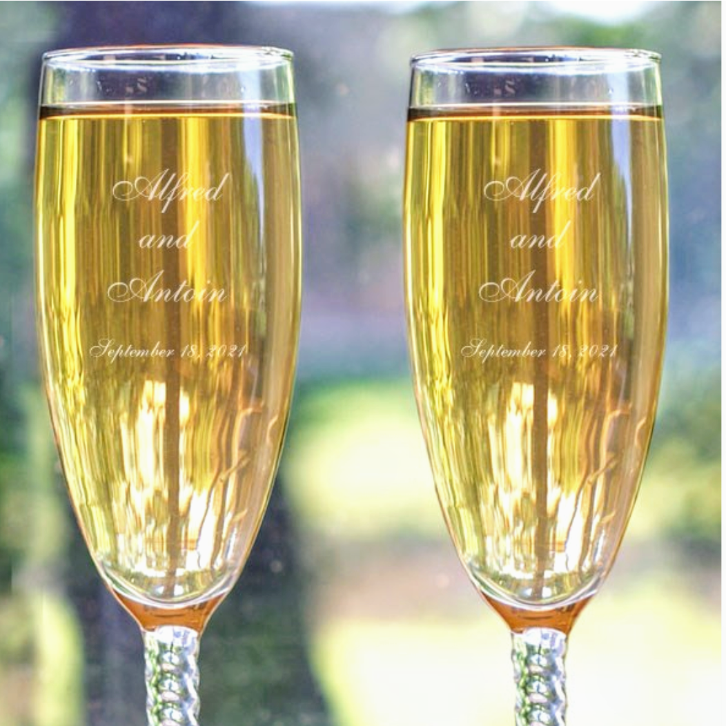 Personalized Champagne Flutes