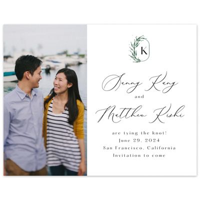 White Wedding Digital Save the Date - Eyota Photo