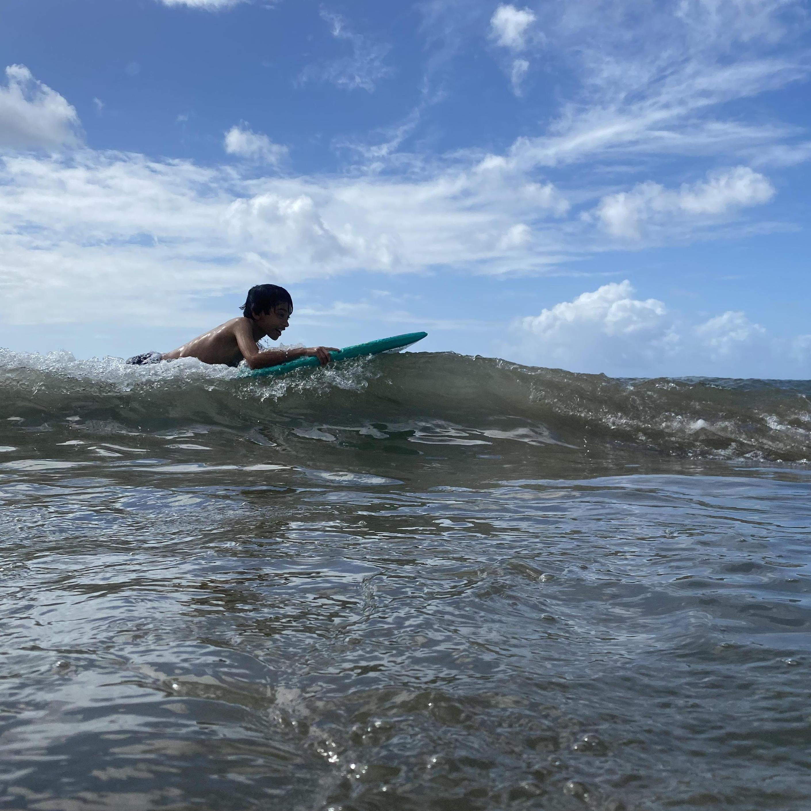 Boogie boarding awsomeness.