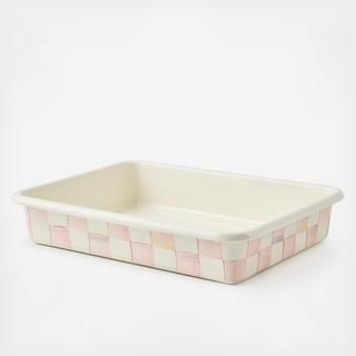 Rosy Check Steel Baking Pan
