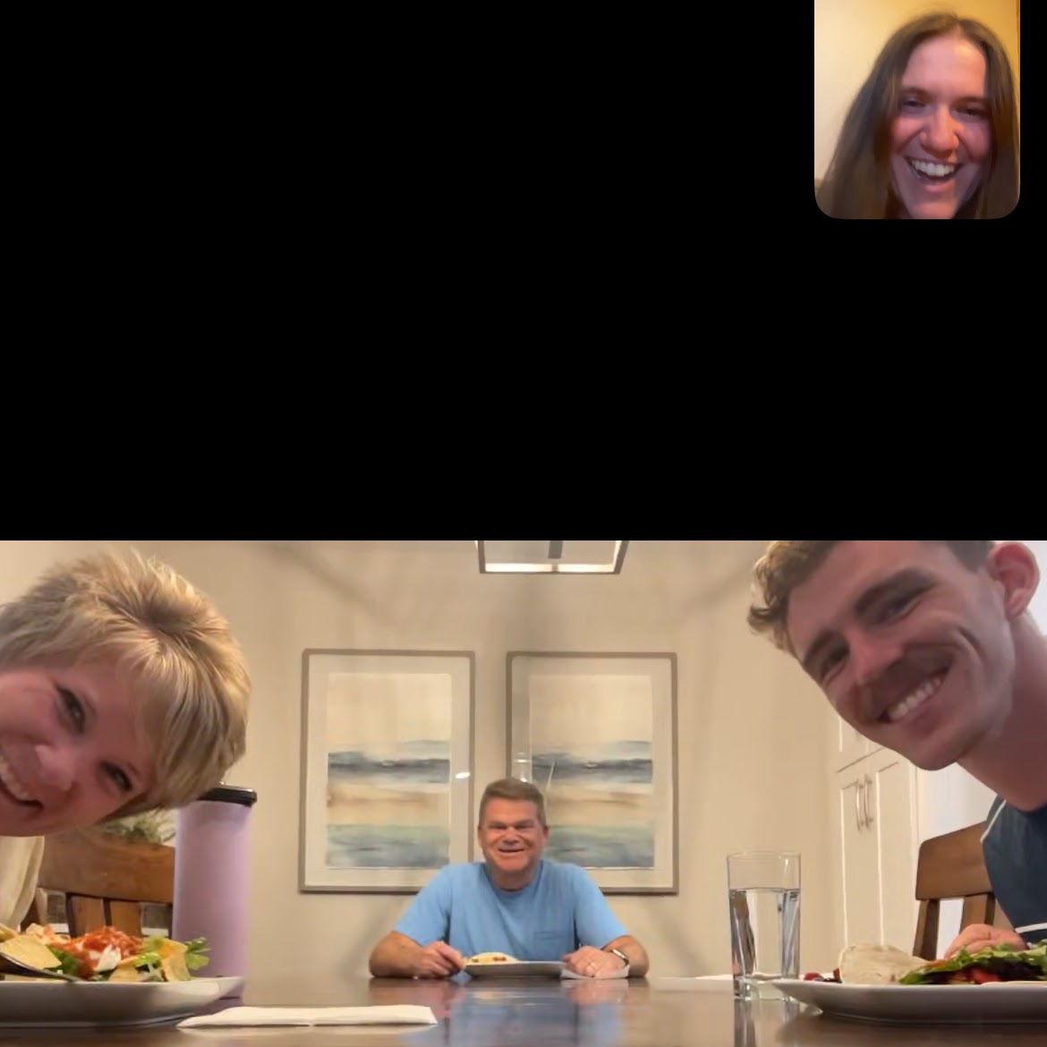 This view is what Morgan saw a lot of when they were doing distance. She would get a call and Isaac would be with her family. Morgan experienced immense FOMO.