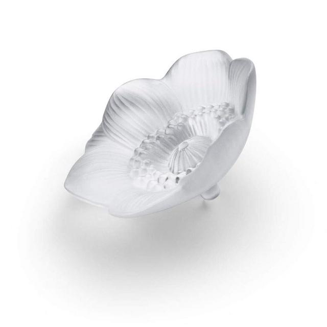Lalique Crystal Clear Anemone Sculpture Small