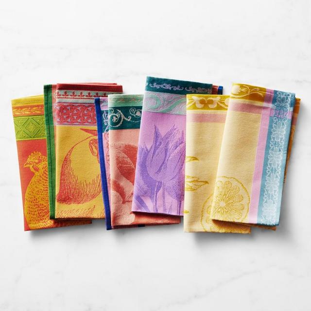 Bright Jacquard Napkins, Set of 4, Chicken