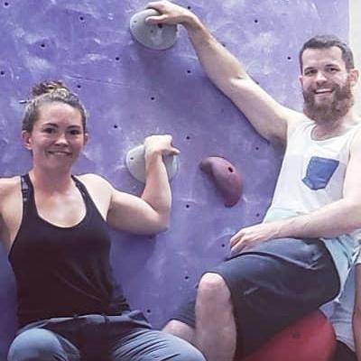Indoor rock climbing at our favorite gym!