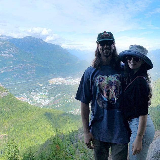 Colin (Sonny's dad) brought us on his famous tour off-roading in his truck up a mountain near Squamish, & we enjoyed the view with a cold beverage. :)