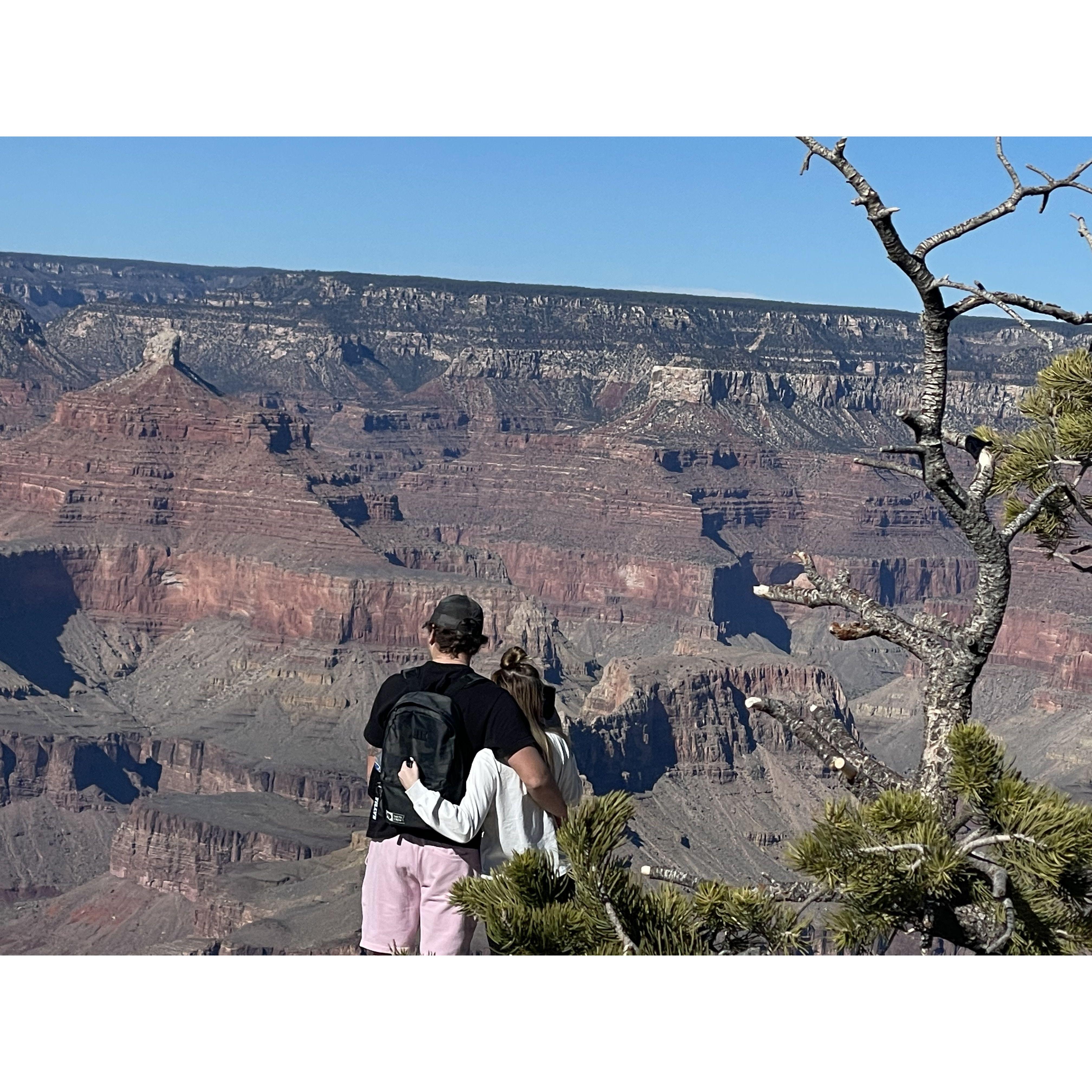 Visitng Grand Canyon after our engagement