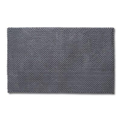 20" x 34" Low Chenille Radiant Memory Foam Bath Rug Radiant Gray - Threshold™