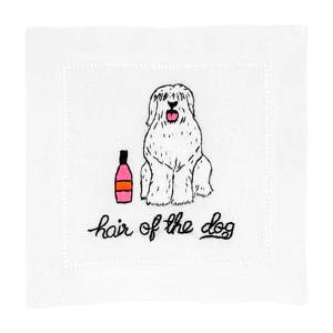 HAIR OF THE DOG Linen Cocktail Napkins Set of 4