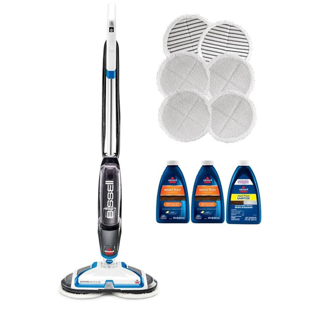 BISSELL® SpinWave Hard Floor Expert Corded Spin Mop Cleaner with Washable mop Pads for Sealed Hard Floors, 20393