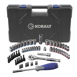 Kobalt 63-Piece Standard (SAE) and Metric Polished Chrome Mechanic's Tool Set